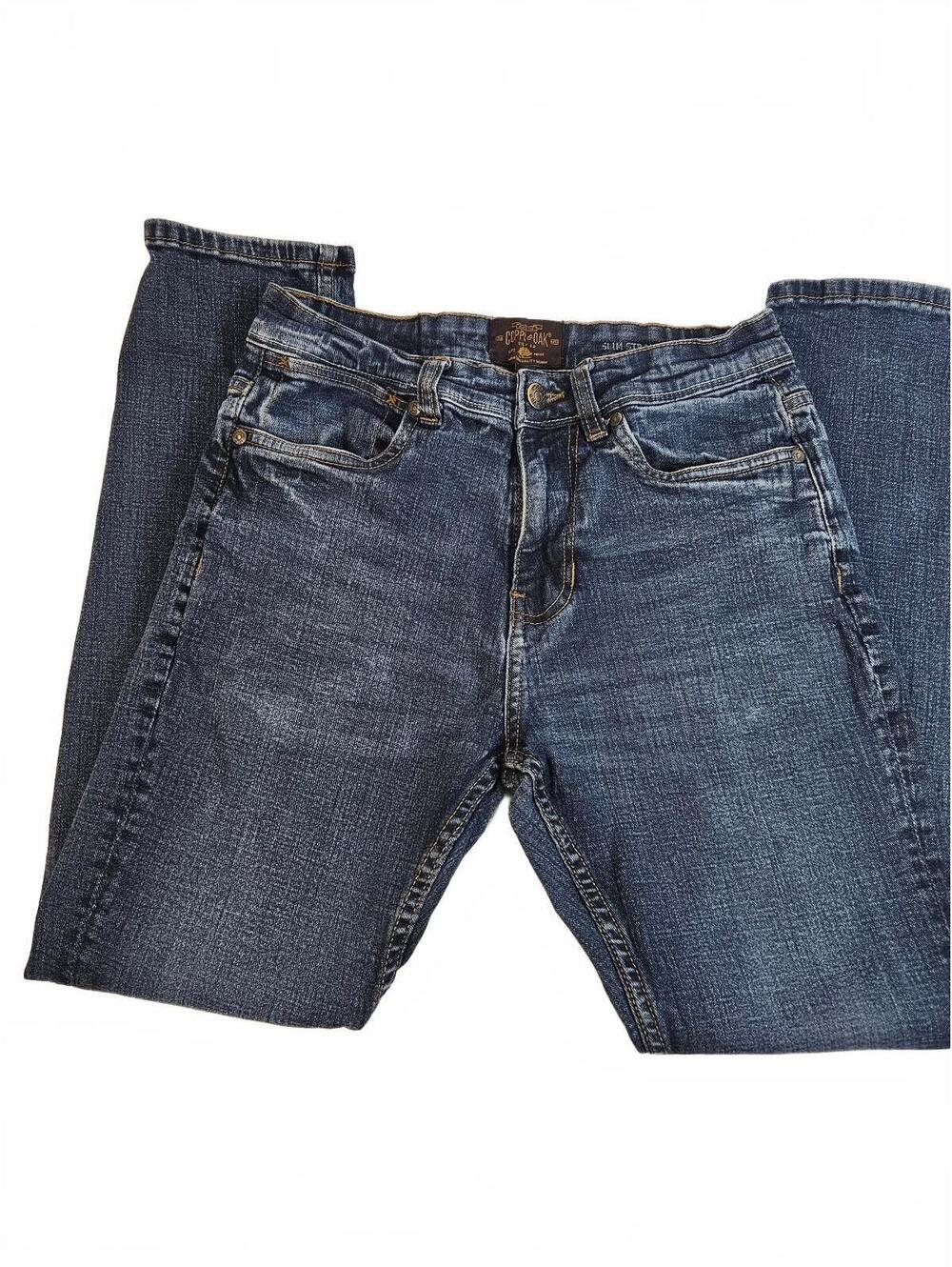 Copper & Oak Slim Straight Blue Denim Jeans Men's Size W30 L30-Rustic Americana